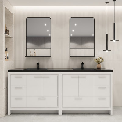 Brayla 84" Double Bathroom Vanity Set