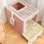 Tanju   Plastic Enclosed Litter Box with Scoop-441696346