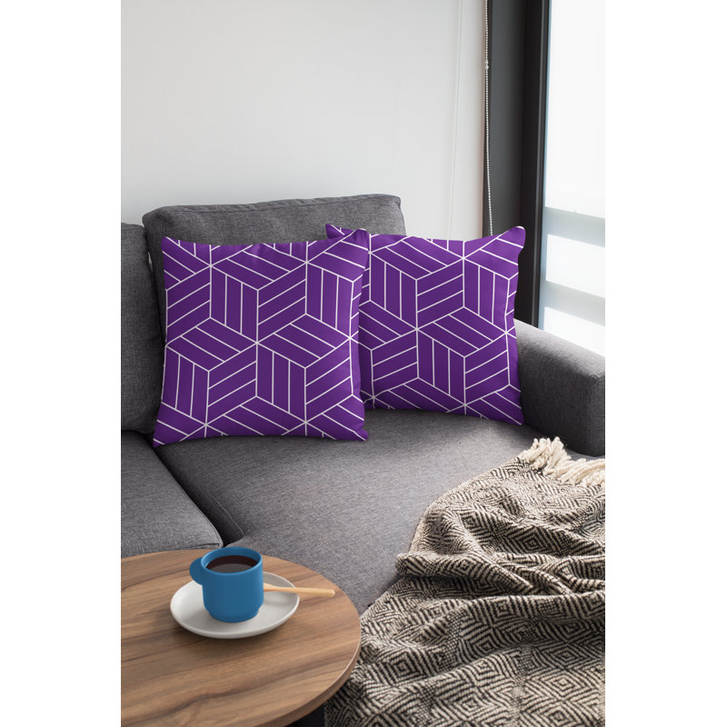 Housse de coussin Fredly, 18 po x 18 po, Mauve