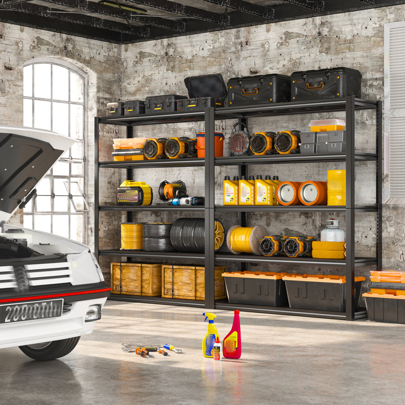 Lynnise Garage Shelving Unit with a Capacity of 3000 lbs Large Heavy-Duty Storage Adjustable Shelves