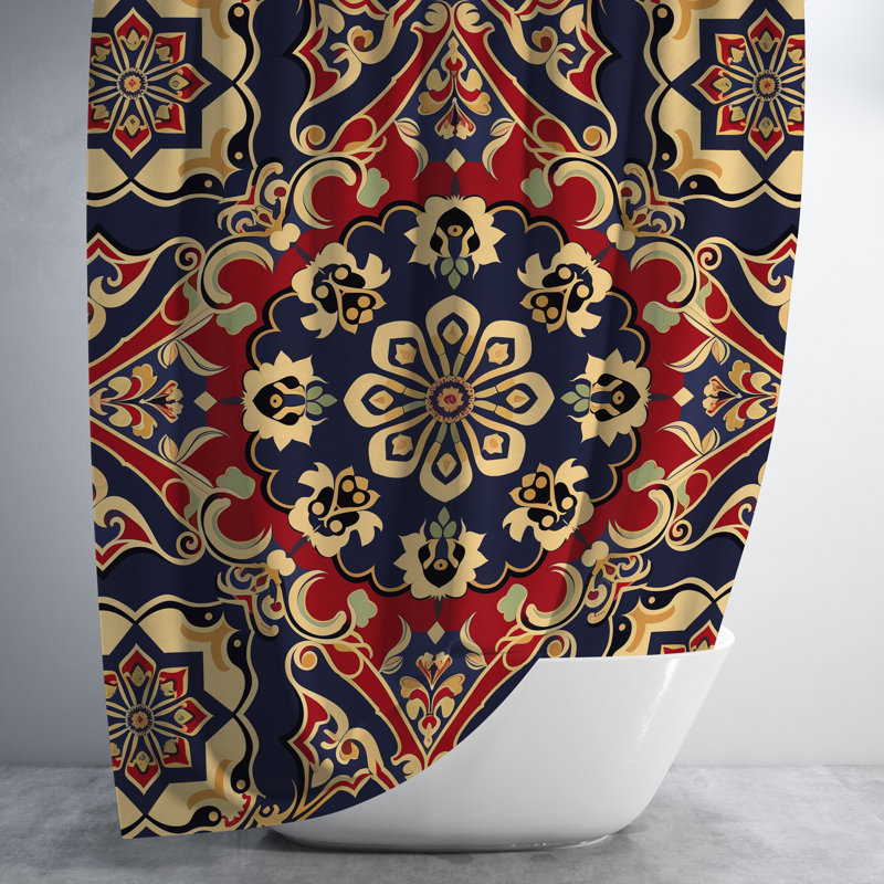 Rideau de douche Flower, H 74 po x l 71 po