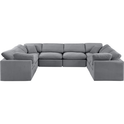 Itala Velvet U-Shaped Sectional Reversible