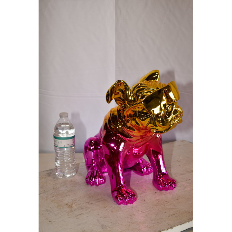 Statue de jardin pour chien Ilijan Ombre, Divers rose