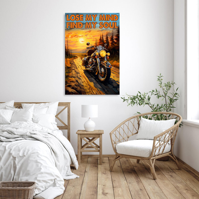 «Moto Lose My Mind 2 - 1 Pièce Rectangle Grap», H 36 po x l 24 po x P 1,25 po