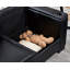 Canapé de style moderne, canapé en similicuir, canapé à accoudoirs carrés avec porte-gobelet-1116886107