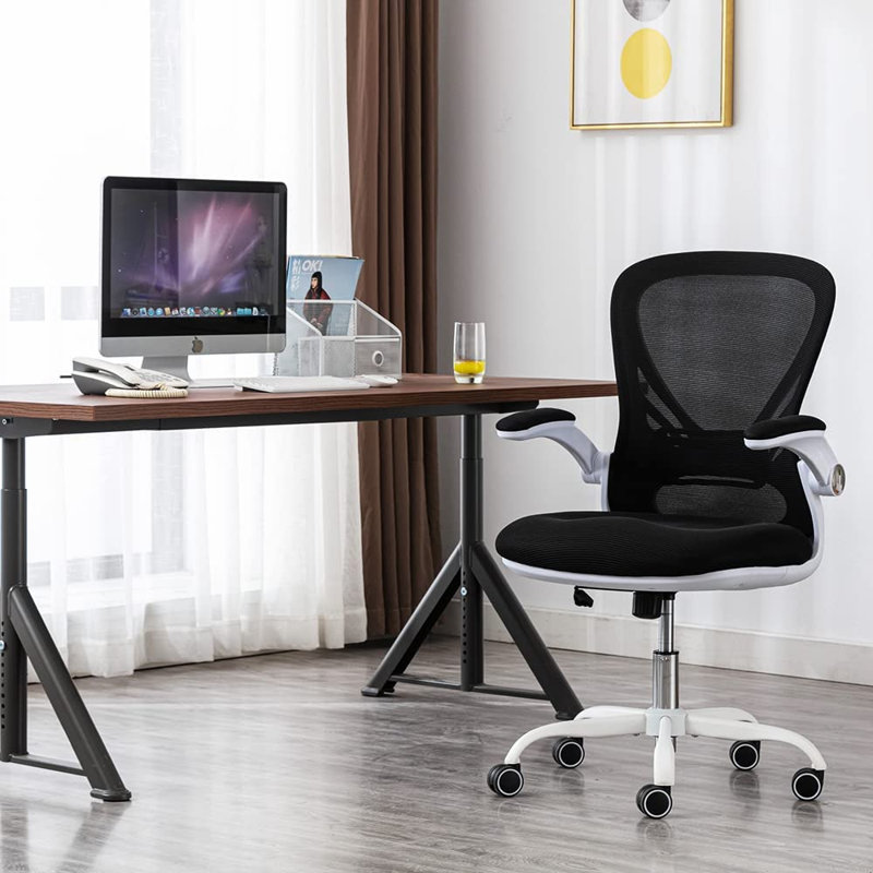 Desk Chair, Black, White