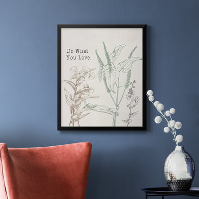 «Do What You Love», toile encadrée de qualité supérieure - prête à être accrochée