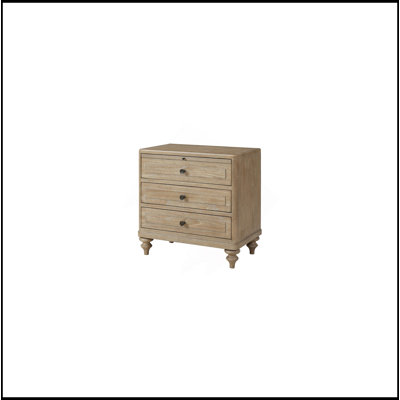 Table de chevet 3 tiroirs avec finition sable