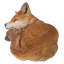 Statue de renard dormant