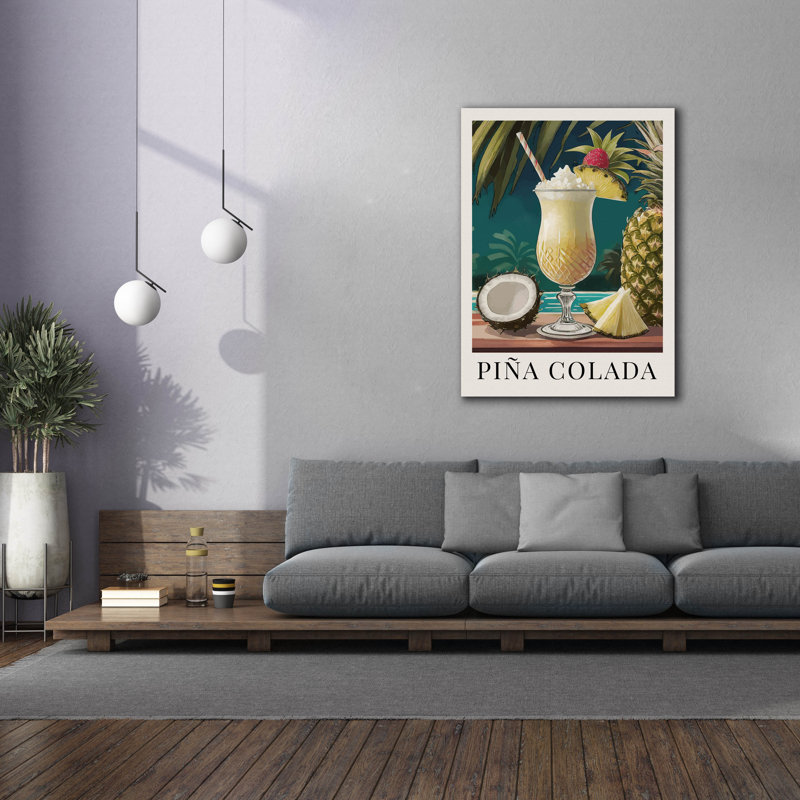 «Pina Colada» par Andreas Magnusson, art mural sur toile, H 54 po x l 40 po x P 1,5 po