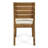 2Pcs Outdoor Dining Chair With Cushions, Natural Beige , Wood Material, Slat Back And Seat, Weather , 19"W X 23"D 35"H 2 Colorway, Wood, Seat Design, 19" W 23" D 35" H