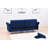 Ermera 85" Velvet Round Arm Sleeper Sofa-74813864