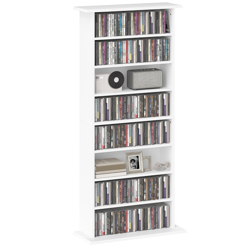 124.5cm H Media Shelves, White