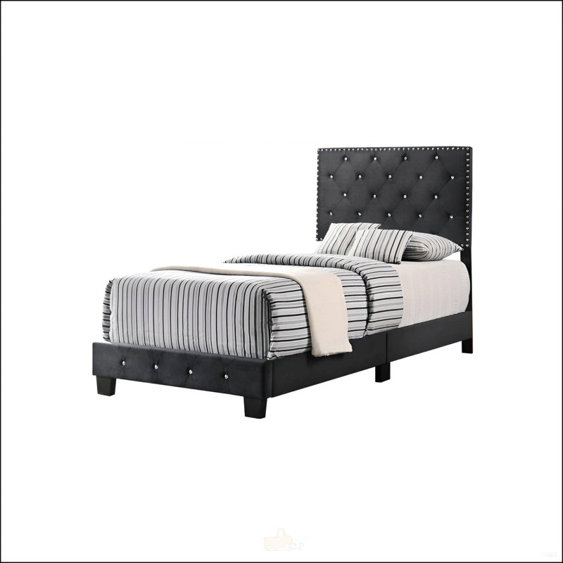 Lit simple chic noir, Lit simple, Noir