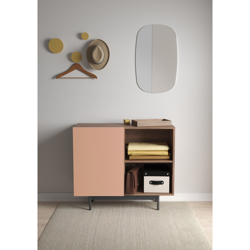Jorde Standard Accent Chest, Walnut/Pink