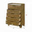Commode et commode de rangement de chambre à coucher de style transitionnel brun avec tiroir en bois d'hévéa massif 1pc