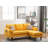 Gouvernour L Shaped Sectional Sofa Chaise with USB Charger & Pillows-93508242-113065652-113065654