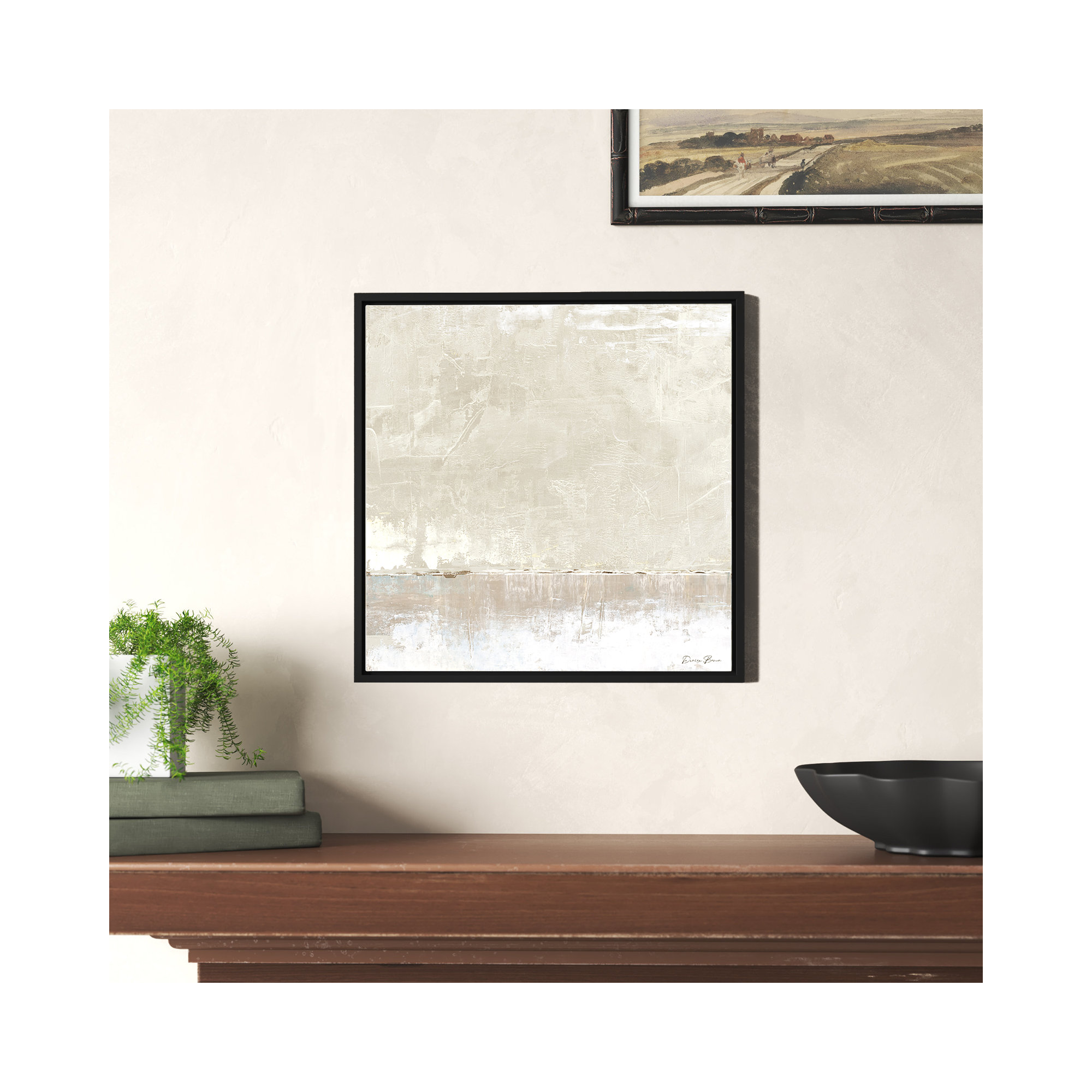 Better Days - Floater Frame Print on Canvas, Black, 13.5" H x 13.5" W