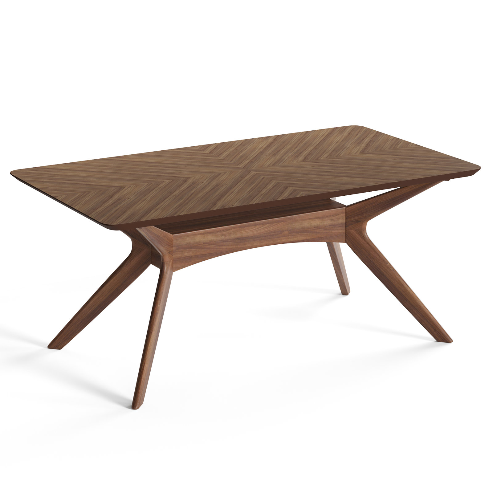 Budapest 71" Wood Dining Table, Walnut
