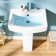 22" W x 17" D Pedestal Bathroom Sink Rectangular Vitreous China with Single Faucet Hole and Overflow