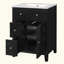 Meuble-lavabo moderne avec lavabo en céramique, meuble-lavabo de salle de bain à 2 tiroirs, petite armoire de salle de bain avec porte à fermeture douce-1154719241