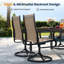 Chaise berçante rembourrée pivotante à 360 ° PVC-coated polyester - Design à dossier bas pour patio et jardin-609750114-609750119
