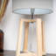 Azurite Wood Tripod Lamp