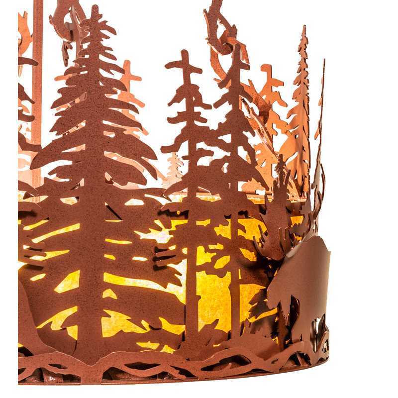 Moose At Dusk 4 - Light Chandelier, Amber