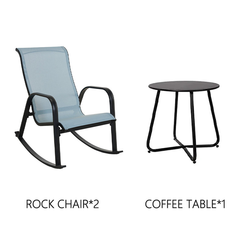 Moxon 2 - Person Patio Conversation Set, Blue