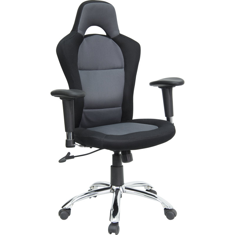 Mesh Office Chair, Gray and Black