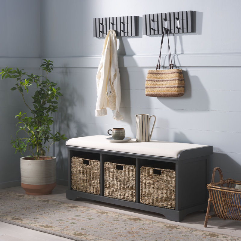 Fotina Storage Bench Combo, Gray