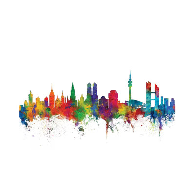 Munich, Germany Skyline by Michael Tompsett - 1 Piece Wrapped Canvas Wall Art