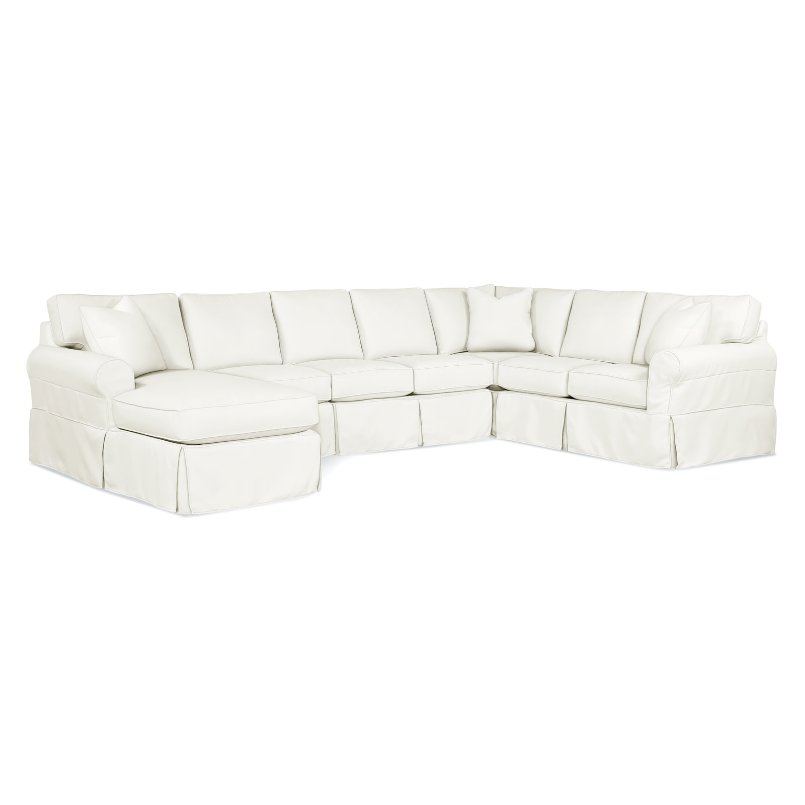 Bedford Upholstered Chaise Sectional, Elite Ivory; 0321-91, Right Hand Facing