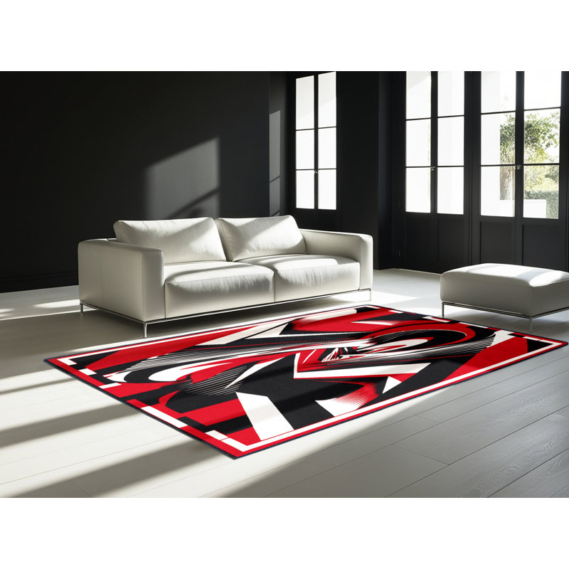 Ruby Reflection Rug, Square 4'