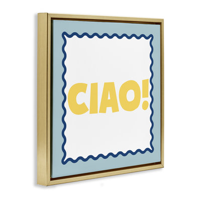 CIAO! Bold Yellow Typography Floating Frame, design by SD Graphics Studio