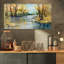 « automne forest river », reproduction sur toile tendue-429151816