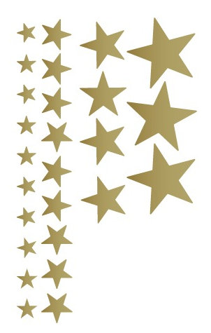 Abstract Non-Wall Damaging Wall Decal, 48" H x 55" W x 0.01" D, Gold
