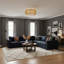 Plafonnier semi-encastré 6 lumières 27,13 po Chapple-737041310