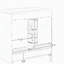 Meuble-lavabo 30 po avec lavabo, armoire de salle de bain multifonctionnelle avec portes et tiroirs, structure solide et panneau de fibres à densité moyenne, blanc