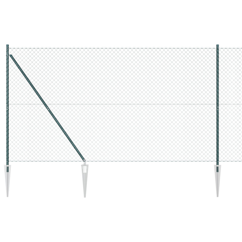 Galvanized Steel Fence Panels, Green, 150cm H x 1000cm W