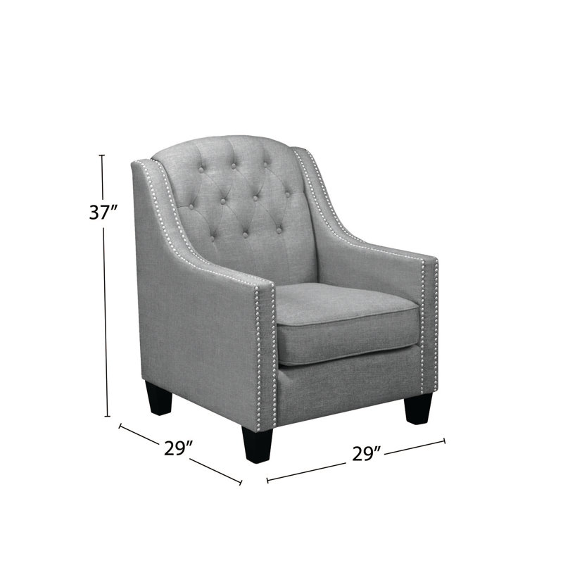 Fauteuil Martingale, 100 % lin gris