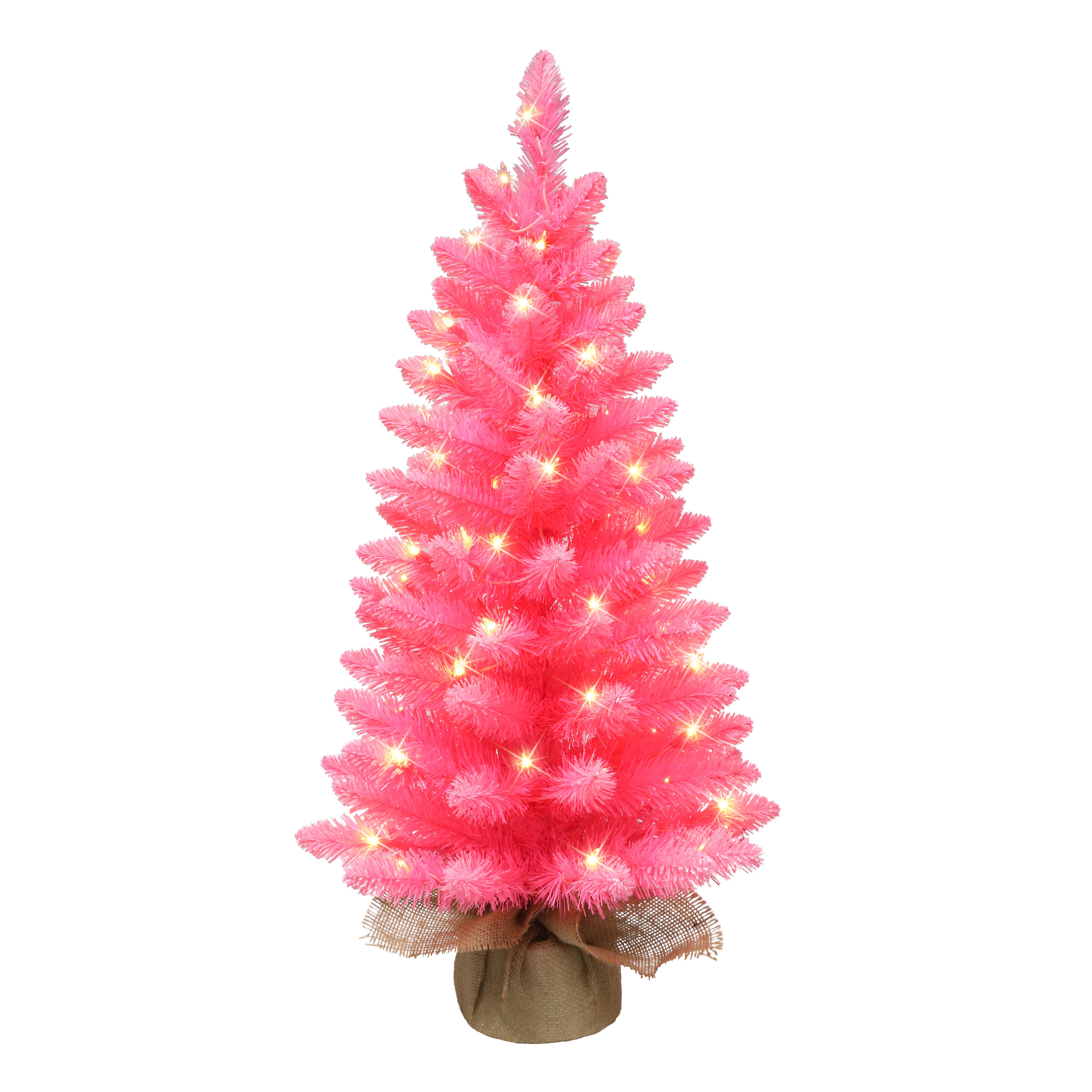 The Holiday Aisle® 36" H Pink Fir Christmas Tree with 50 Lights & Reviews | Wayfair