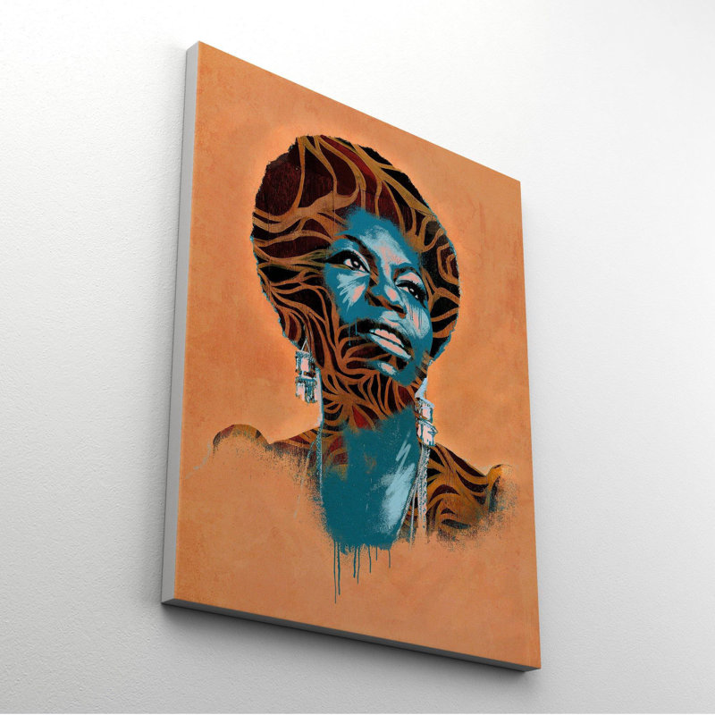 Nina Simone - Print on Canvas, Wrapped Canvas, 91cm H x 61cm W x 5cm D