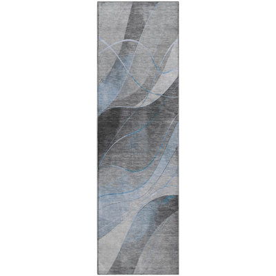 Premium Machine Washable Varasteh AMF1668 Swirls Rug