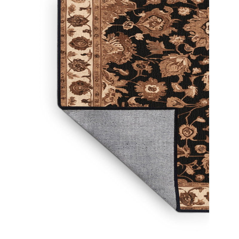 Tapis brun lavable à la machine, Rectangulaire 2 pi x 3 pi