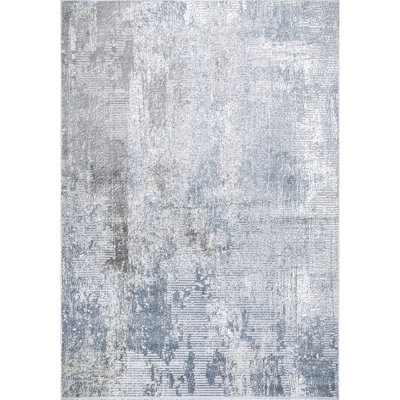 Abstract Blue Area Rug