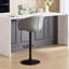 Tabourets de bar pivotants réglables avec anneau en caoutchouc - Chaises en îlot de cuisine de style Mid-Century capitonné pour îlot de cuisine, gris, ergonomique et minimaliste