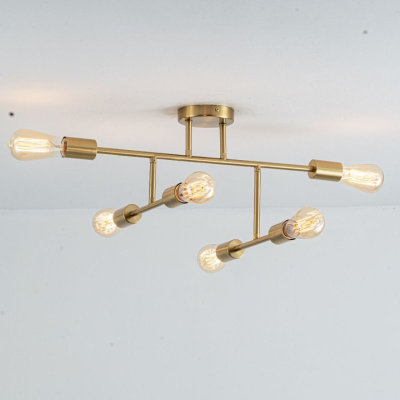 Semi Flush Mount, Brass