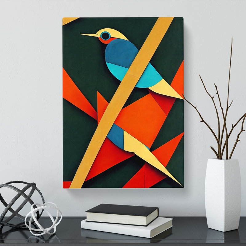 Birgit Swallow Bird Abstract Vol.7 - Wrapped Canvas Print, Unframed, 50cm H x 35cm W