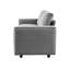 Canapé d'angle 2 places en velours côtelé gris, 4 places, design minimaliste moderne, doux et confortable, pour la maison, style velours côtelé de 4 pouces.